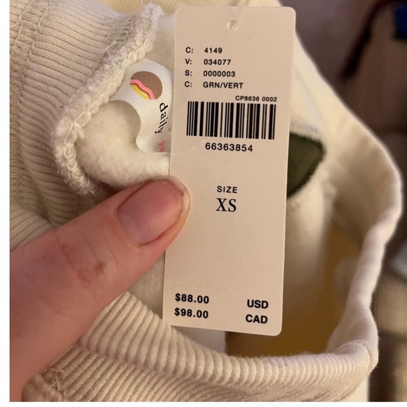 Anthropologie Daily Practice NWT Colorblock Sweatshirt Skirt Greem - Size XS - Picture 6 of 9